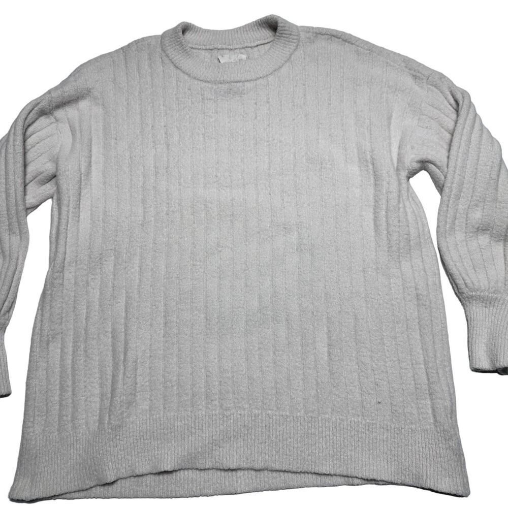 Aerie Ribbed Oversize White Soft Sweater Womens Size Xs